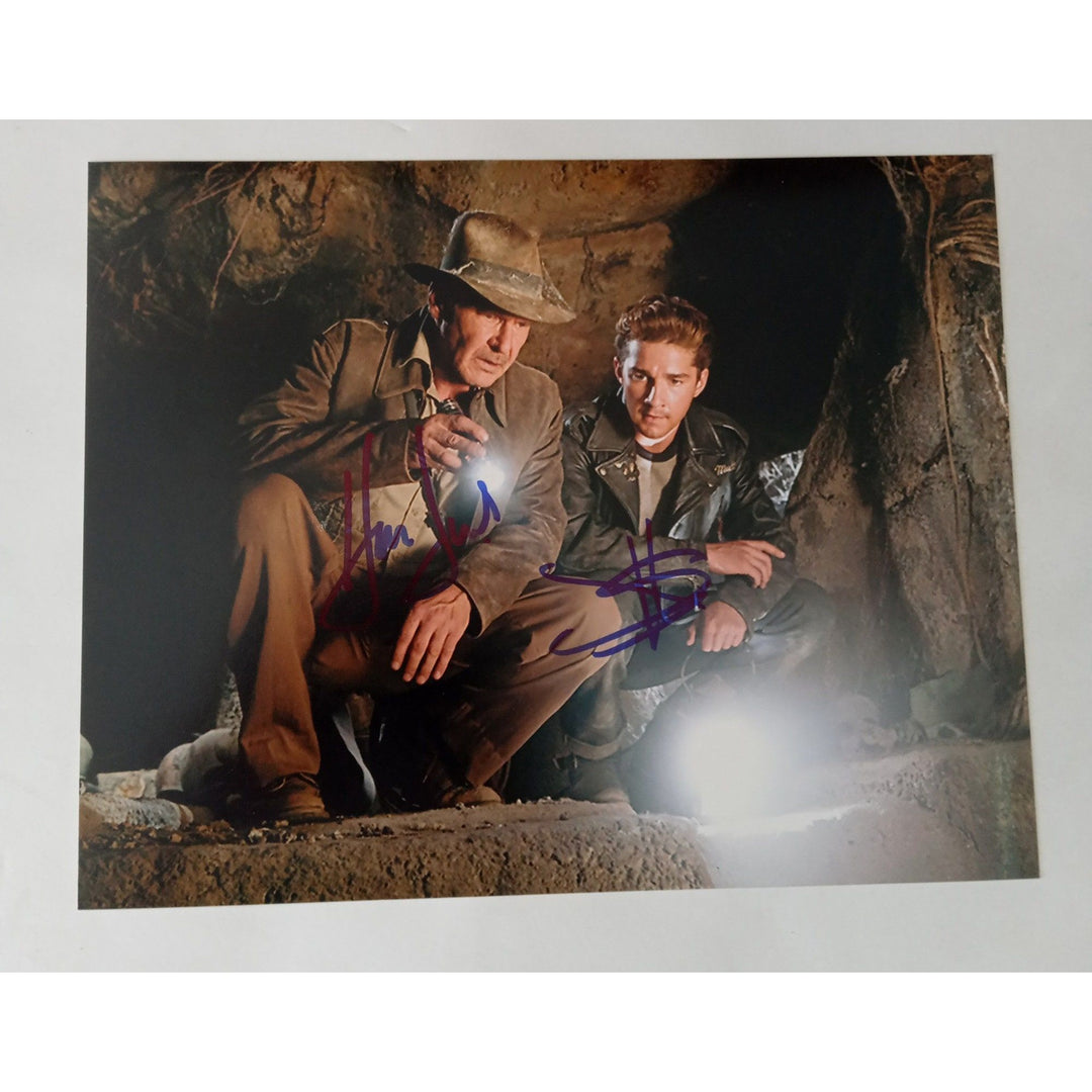 Shia LaBeouf and Harrison Ford "The Kingdom Of The Crystal Skull" 8 x 10 with proof - Awesome Artifacts 