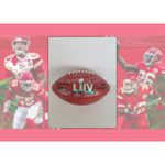 Load image into Gallery viewer, Patrick Mahomes, Andy Reid, Travis Kelce, Tyreek Hill, 2020 Kansas City Chiefs Super Bowl champions NFL game ball signed with proof

