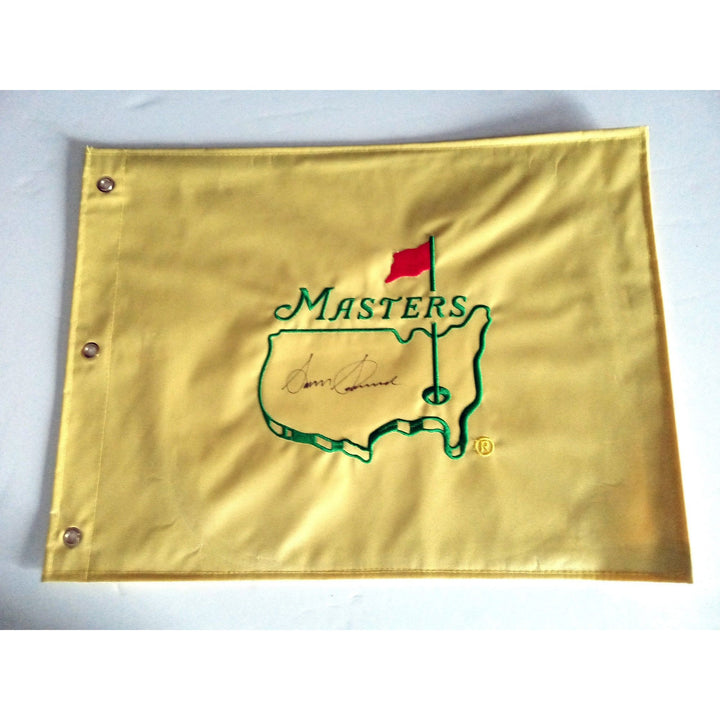 Sam Snead Masters Golf flag signed with proof - Awesome Artifacts 