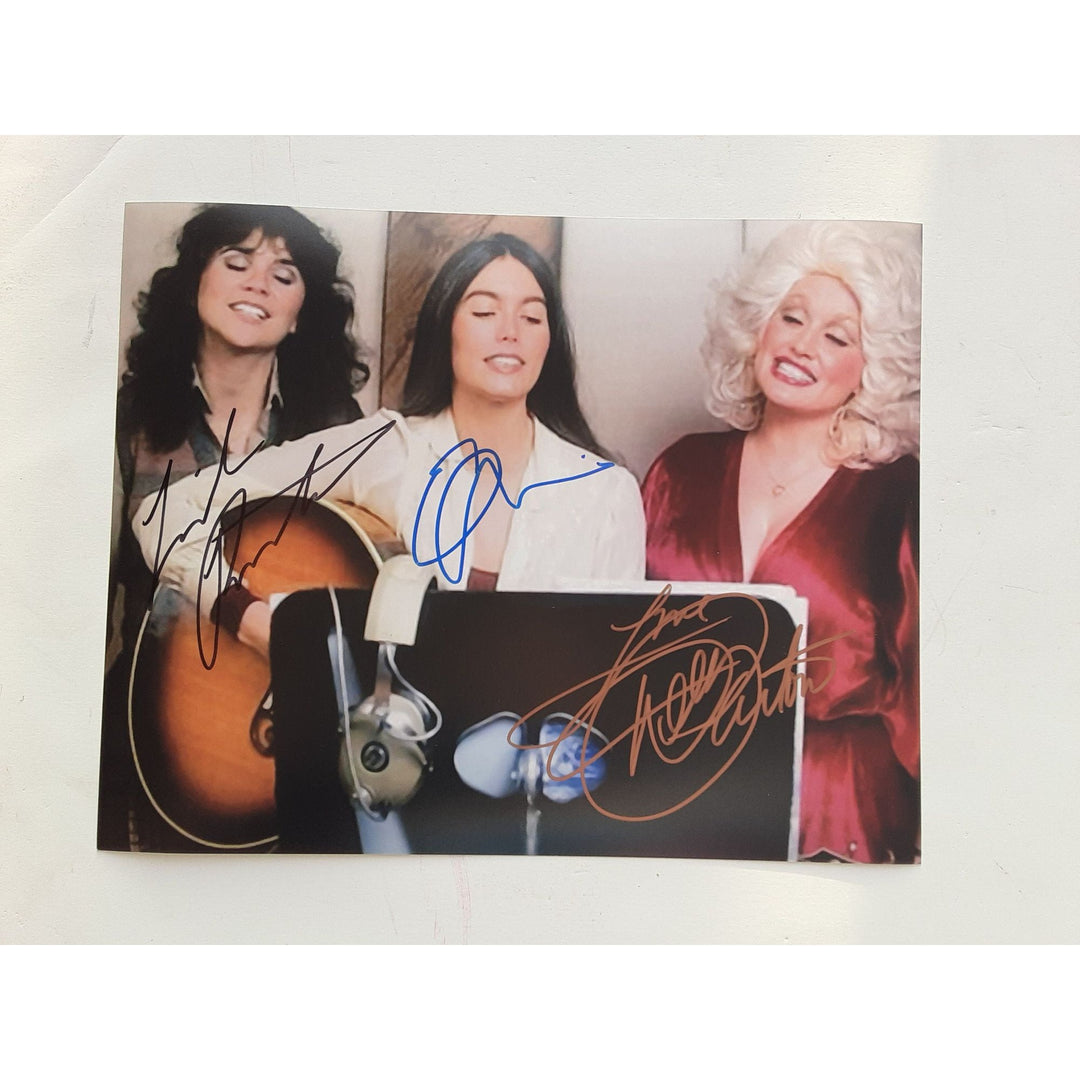 Linda Ronstadt, Emmylou Harris and Dolly Parton 8 by 10 signed photo with proof - Awesome Artifacts 