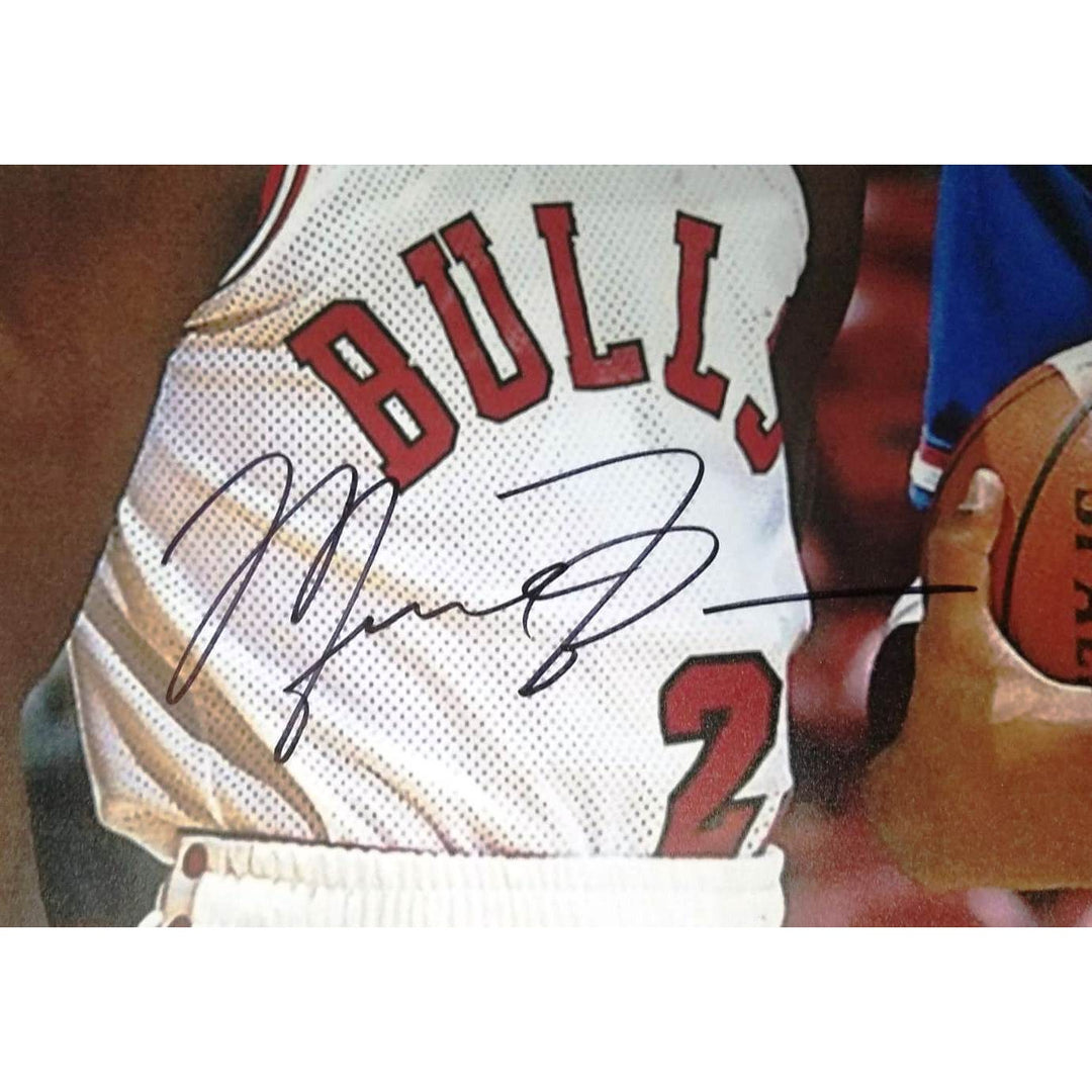 Michael Jordan Julius Dr J Irving 16x20 photo signed with proof