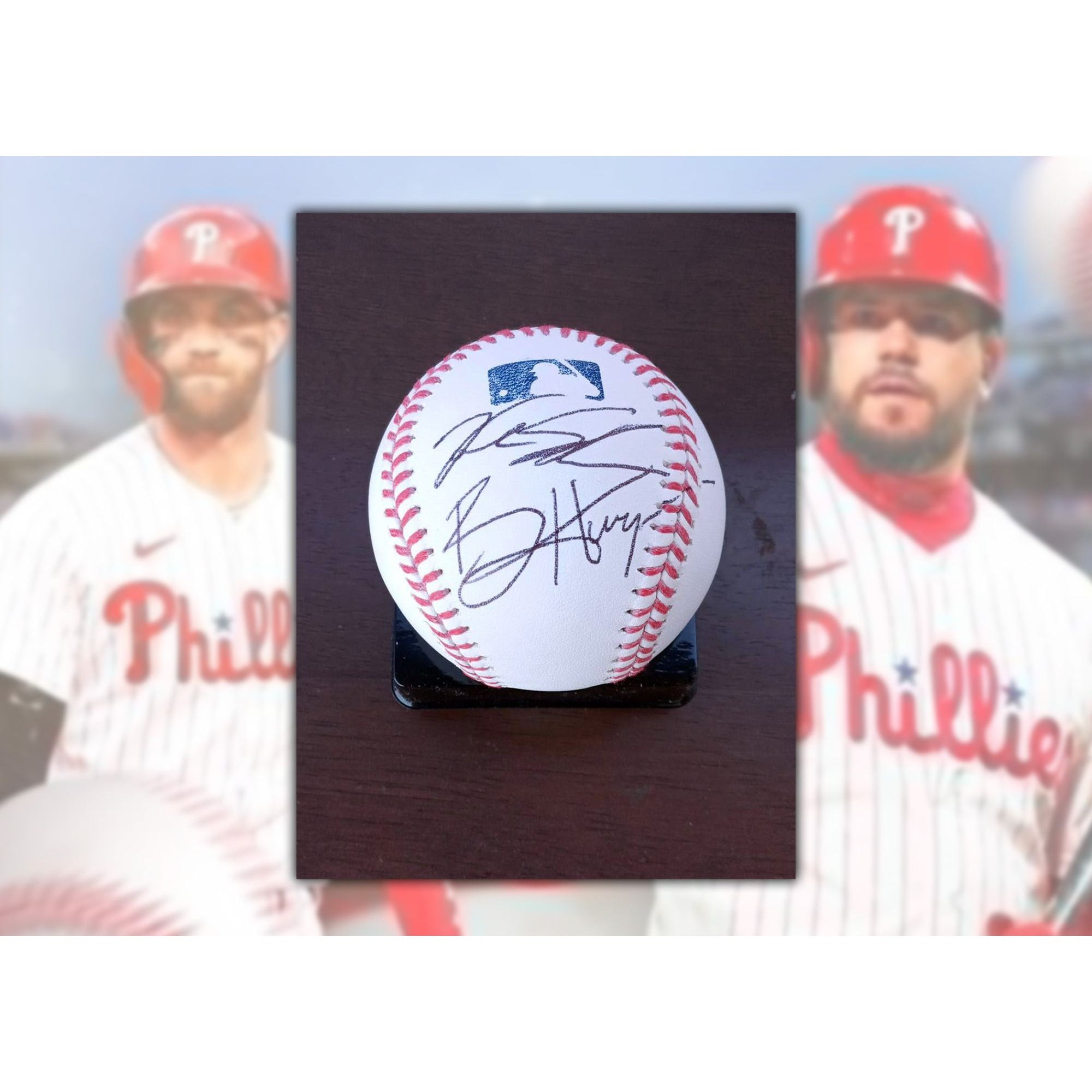 Bryce Harper and Kyle Schwarber Rawlings MLB baseball signed with