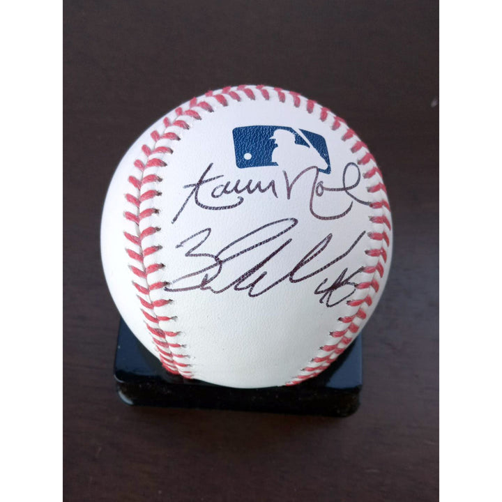 Zach Wheeler and Aaron Nola Philadelphia Phillies Rawlings MLB baseball signed with proof and free case