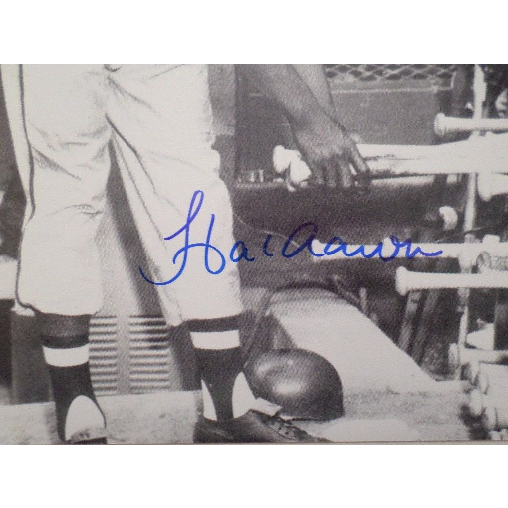 Hank Aaron 8 x 10 signed photo