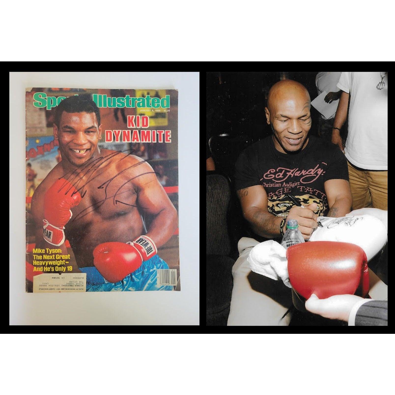 Mike Tyson kid Dynamite 1986 full Sports Illustrated signed with proof