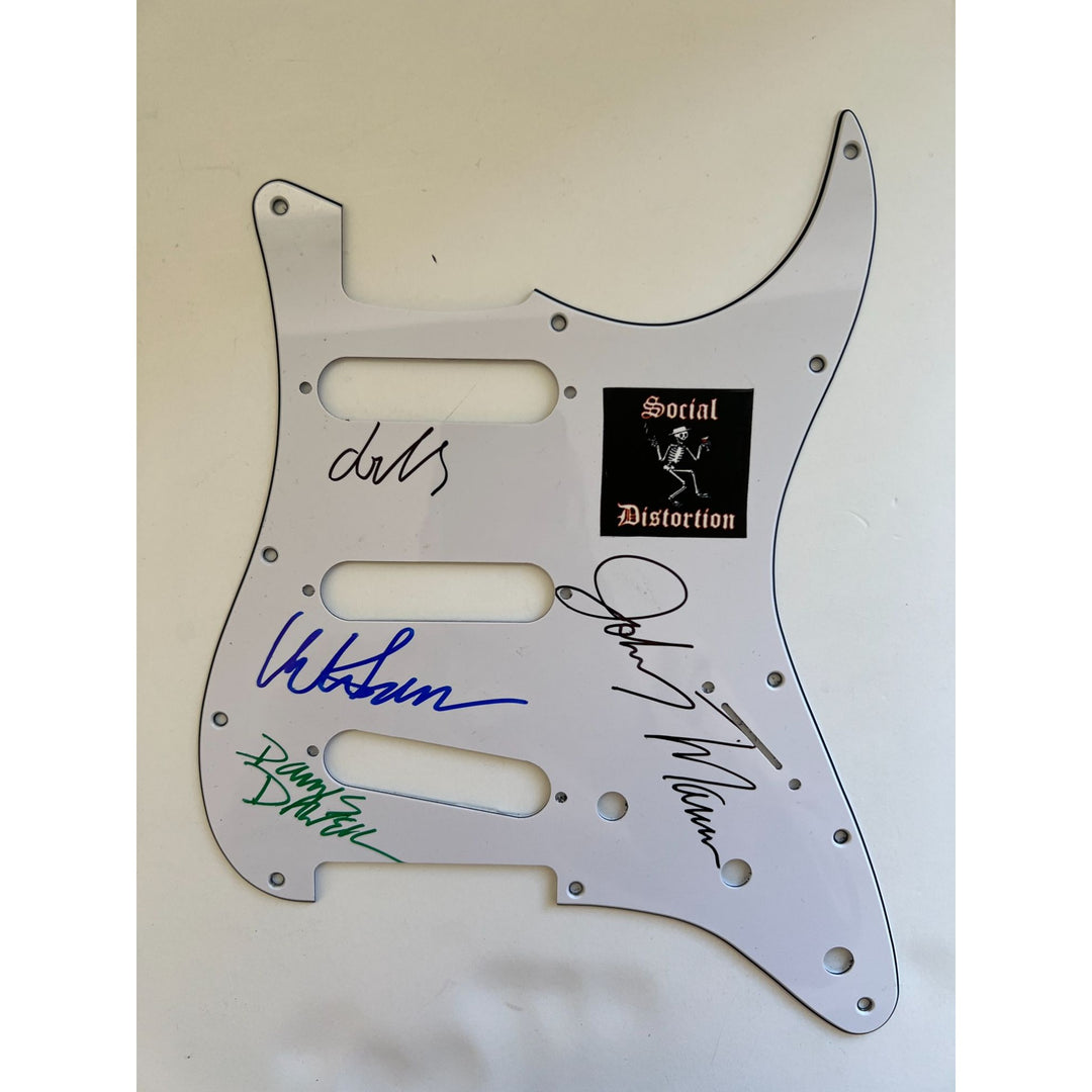 Mike Ness Social Distortion electric guitar pickguard signed with proof