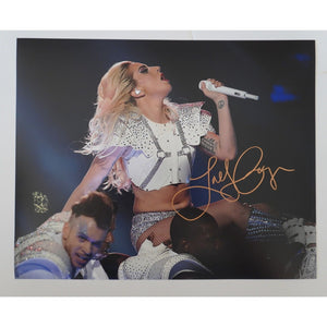 Lady Gaga 8 by 10 signed photo with proof