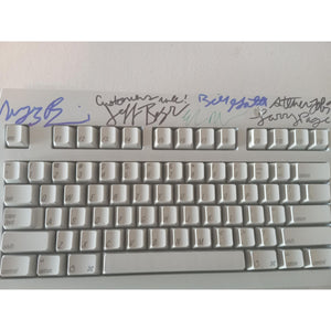 Bill Gates Paul Allen Steve Jobs Elon Musk Jeff Bezos Pioneers of the internet vintage keyboard signed with proof