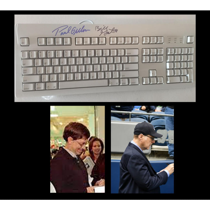 Paul Allen and Bill Gates vintage computer keyboard signed with proof