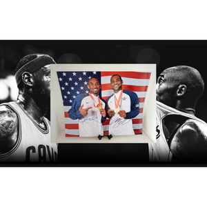 Lebron James and Kobe Bryant 16 x 20 photo signed with proof
