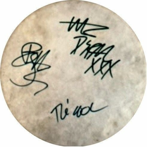 Billie Armstrong Tre Cool tambourine signed