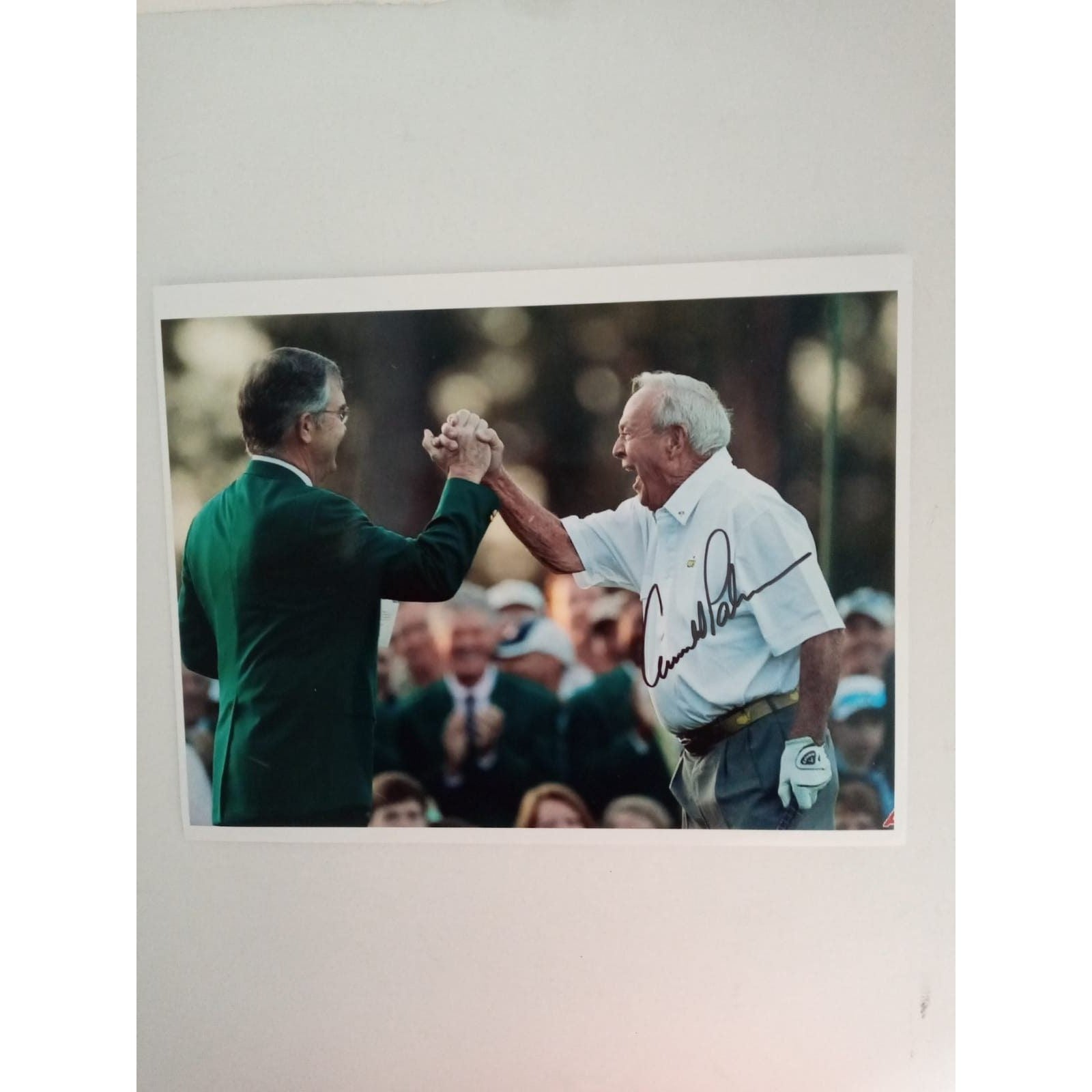 Arnold Palmer and Woody Johnson 8 by 10 sign with proof