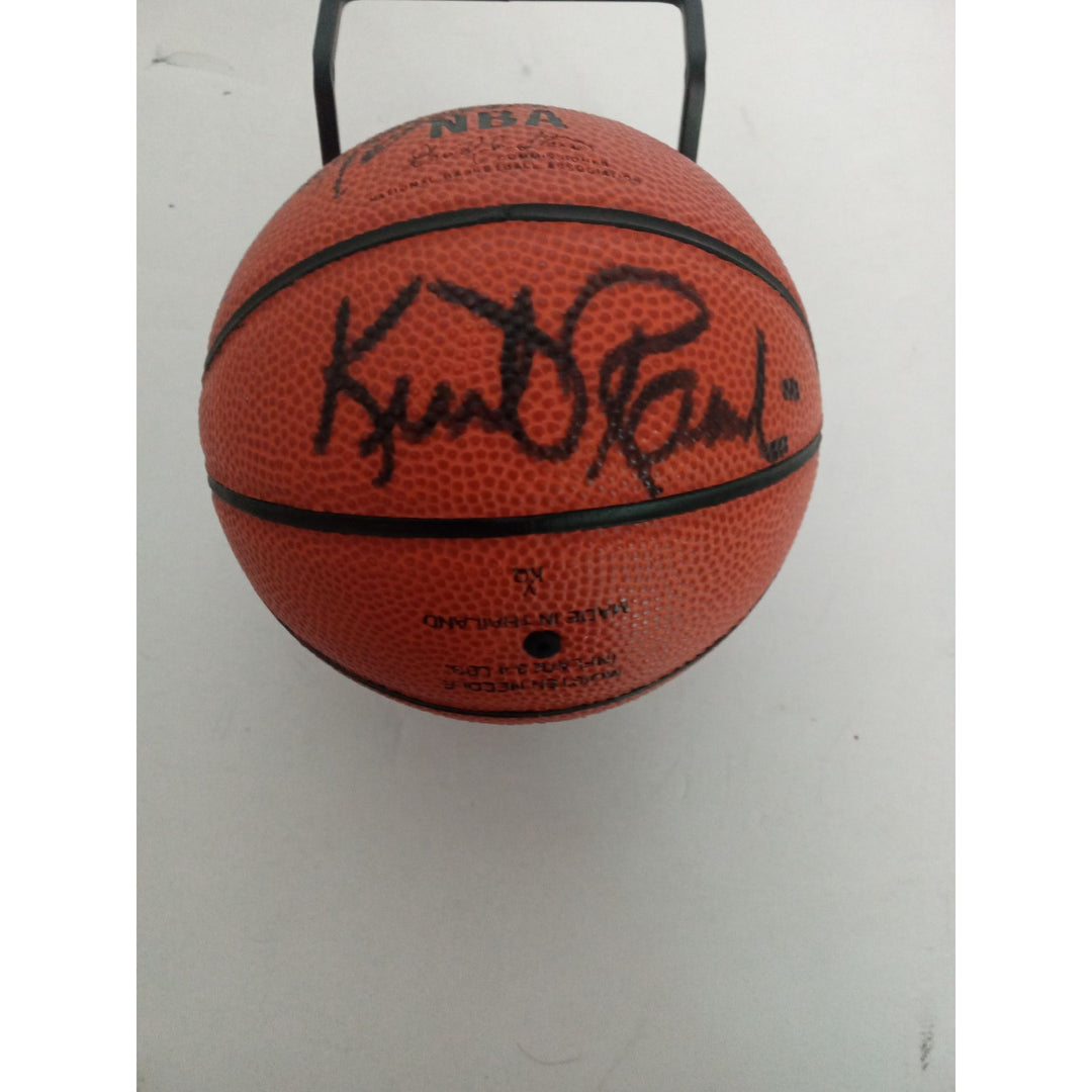 Kobe Bryant Jerry Buss Phil Jackson Shaquille O'Neal mini basketball signed with proof - Awesome Artifacts 