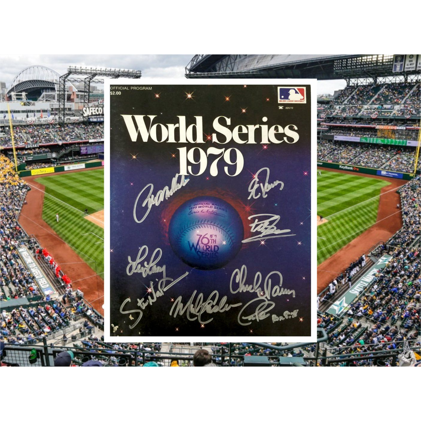 Pittsburgh Pirates 1979 World Series program Bill Madlock Chuck Tanner Lee Lacy Steve Nicosia signed