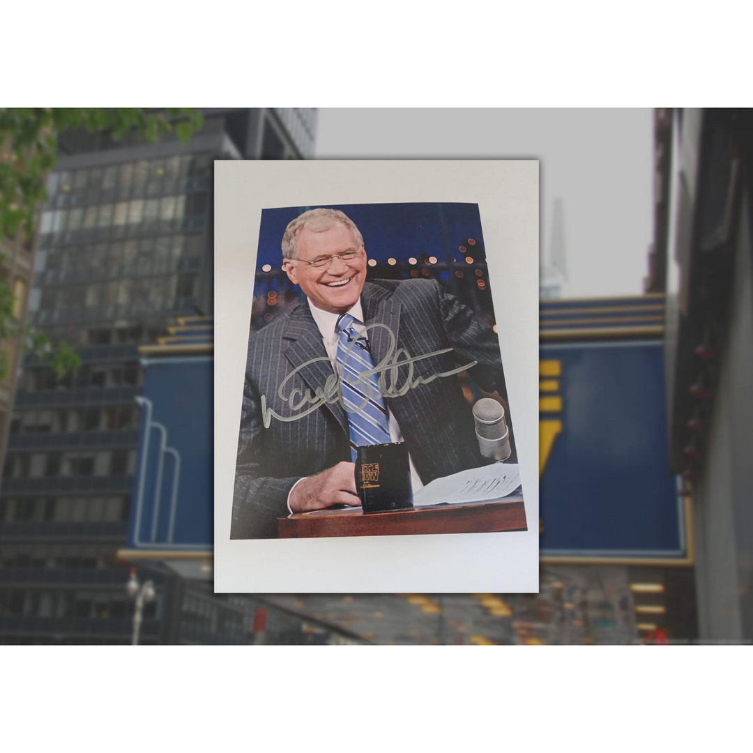 David Letterman 5x7 photograph signed with proof