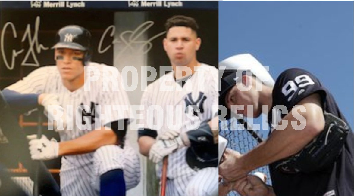 Aaron Judge and Gary Sanchez New York Yankees 8 x 10 photo signed