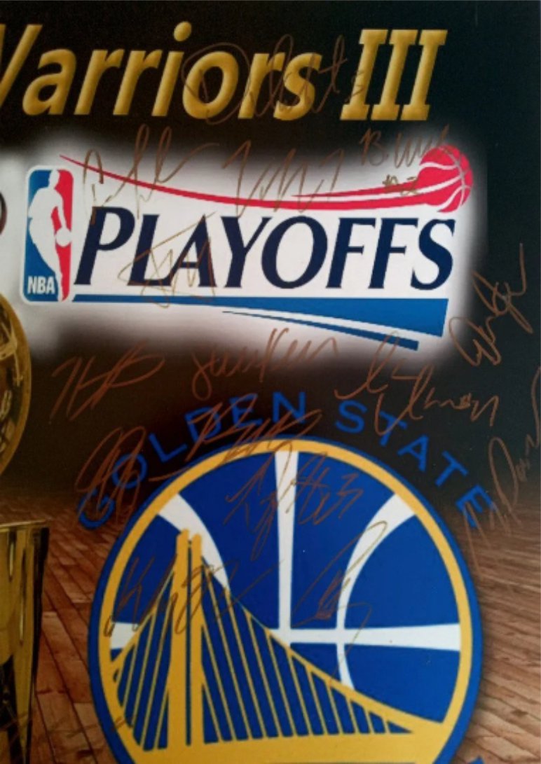 Golden State Warriors Cleveland Cavaliers LeBron James Steph Curry Kyrie Irving 2017 team signed