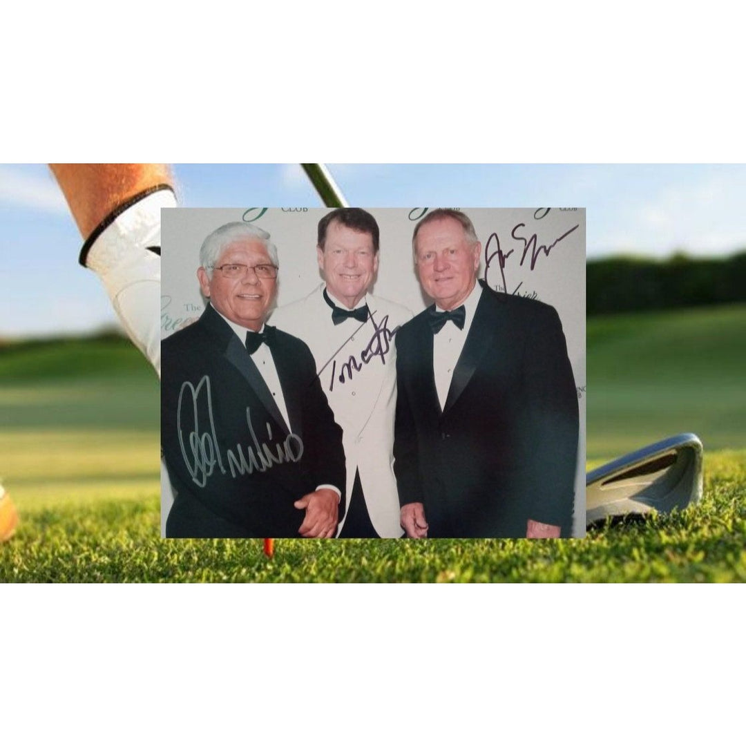 Lee Trevino Jack Nicklaus Tom Watson 8 by 10 signed photo with proof - Awesome Artifacts 