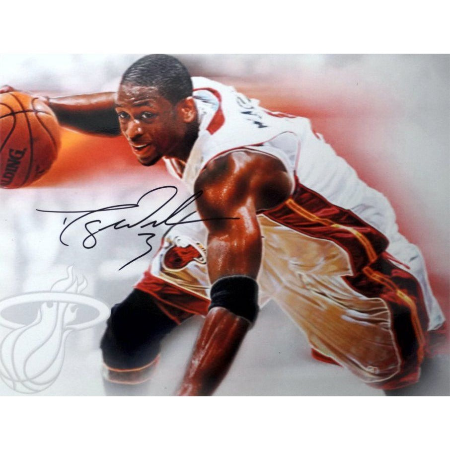 Dwyane Wade Miami Heat 8 by 10 photo signed with proof