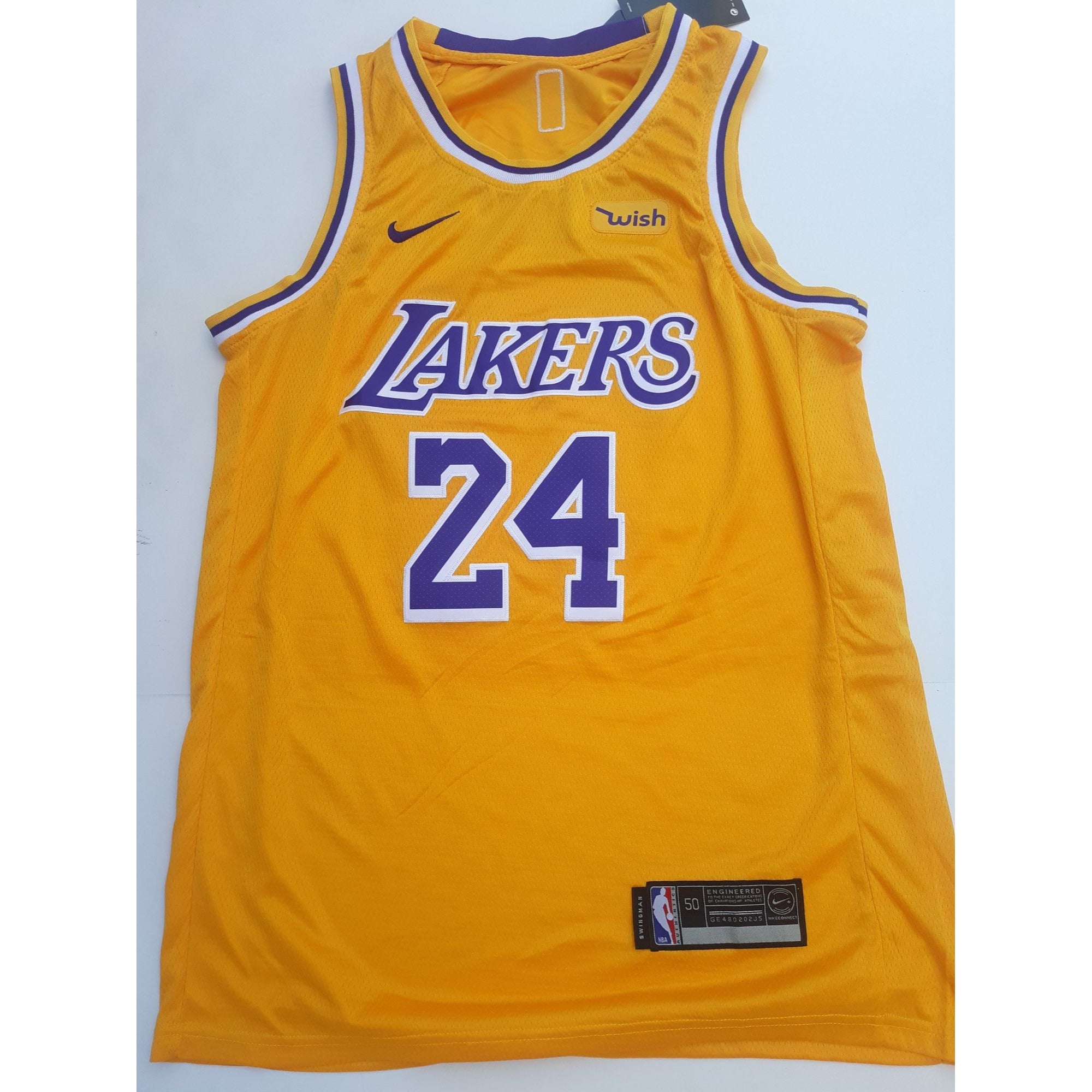 Kobe Bryant Emblem LOGO T-Shirt Black Mamba Los Angeles Lakers Basketball