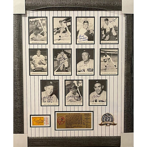 Roger Maris, Whitey Ford, Mickey Mantle, Yogi Berra 1961 New York Yankees signed 37x31 with proof