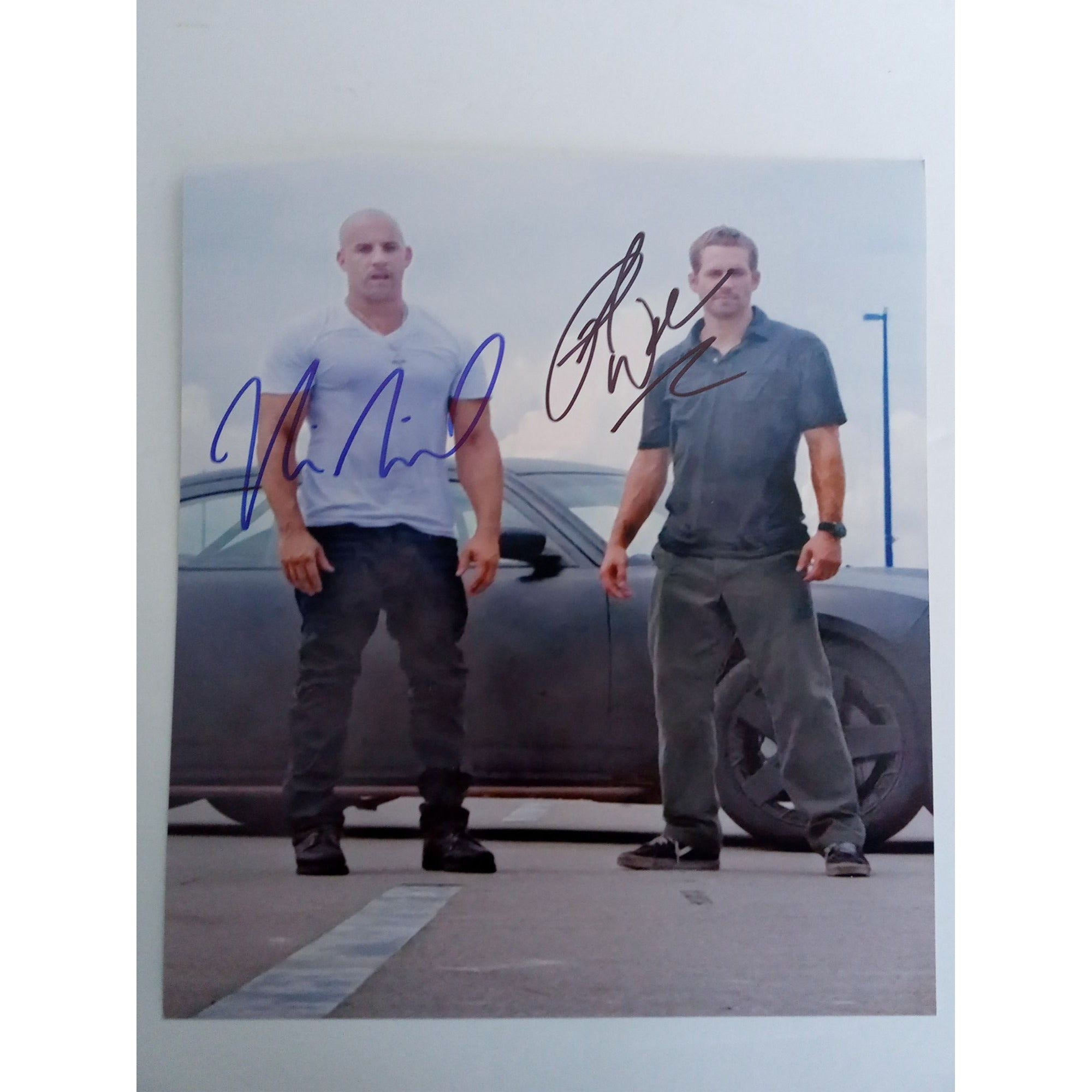 Fast and Furious Paul Walker and Vin Diesel 8 x 10 signed photo  signed with proof