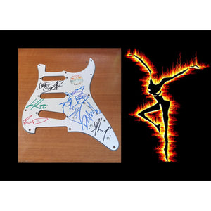 Dave Matthews Band signed electric guitar pickguard signed with proof
