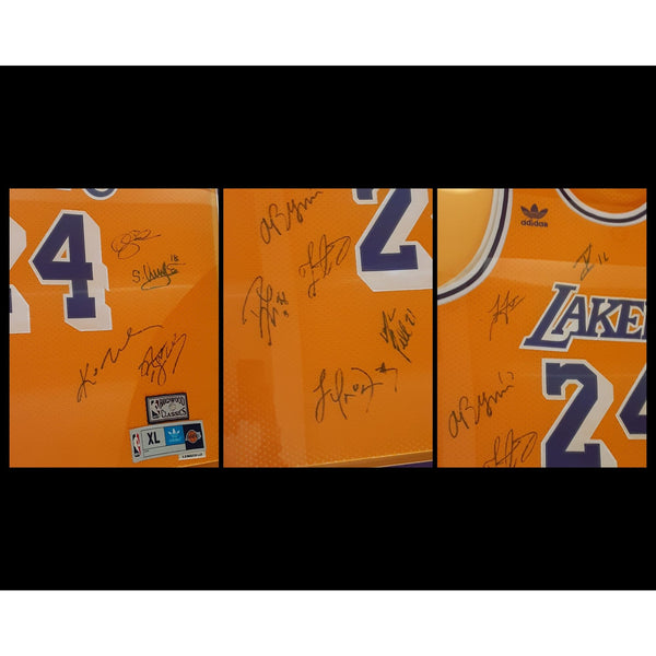 Awesome Artifacts Los Angeles Lakers Kobe Bryant Phil Jackson Pau Gasol Team Signed NBA Champs Jersey with Proof by Awesome Artifact