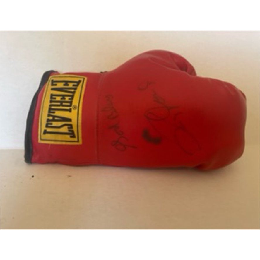 Muhammad Ali leather Everlast boxing gloves signed with proof - Awesome Artifacts 