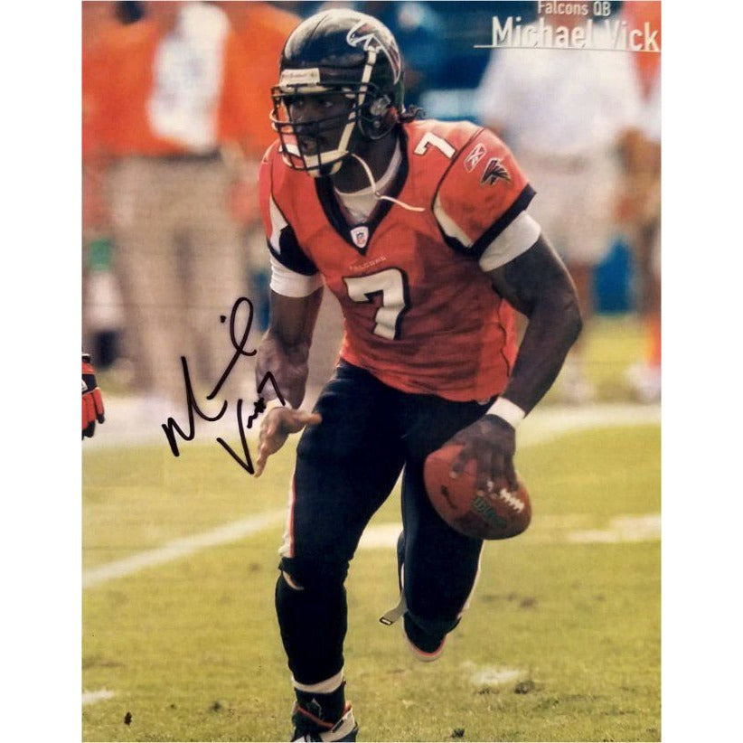 Michael Vick Atlanta Falcons 8x10 photo signed