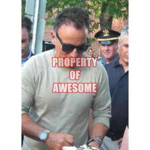 Bruce Springsteen and Pete Seeger 8 by 10 signed photo with proof