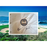Load image into Gallery viewer, Phil Mickelson Tiger Woods PGA embroidered flag signed with proof
