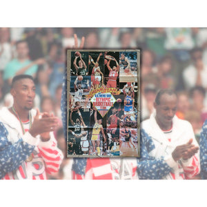 Dream Team Michael Jordan, Magic Johnson, Larry Bird 1992 USA Gold Medal winning basketball team poster