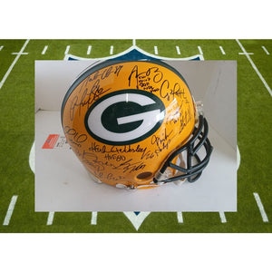 Aaron Rodgers Bart Brett Favre 20 Green Bay Packers Legends pro helmet –  Awesome Artifacts