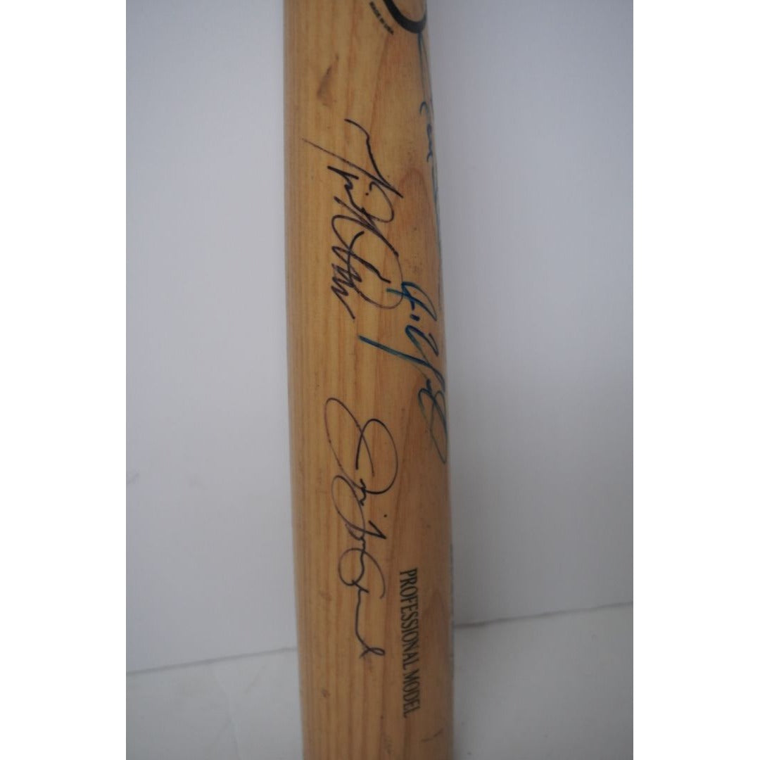 Gary Sheffield, Miguel Cabrera, Ivan Rodriguez, Magglio Ordonez game model baseball bat signed with proof