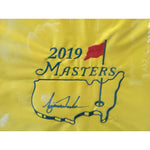 Load image into Gallery viewer, Tiger Woods 2019 Masters golf pin flag signed and framed 33x26 with proof
