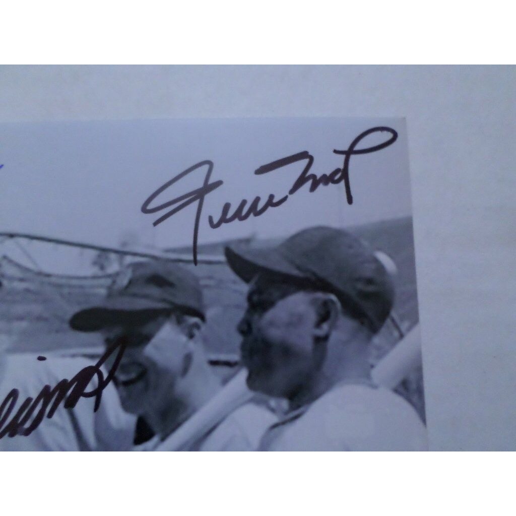 Ted Williams Stan Musial Willie Mays and Hank Aaron 8X10 signed photo