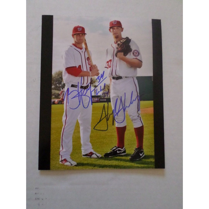 Bryce Harper and Stephen Strasburg 8 x 10 signed photo