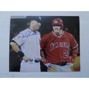 Derek Jeter and Mike Trout 8 by 10 signed photo with proof