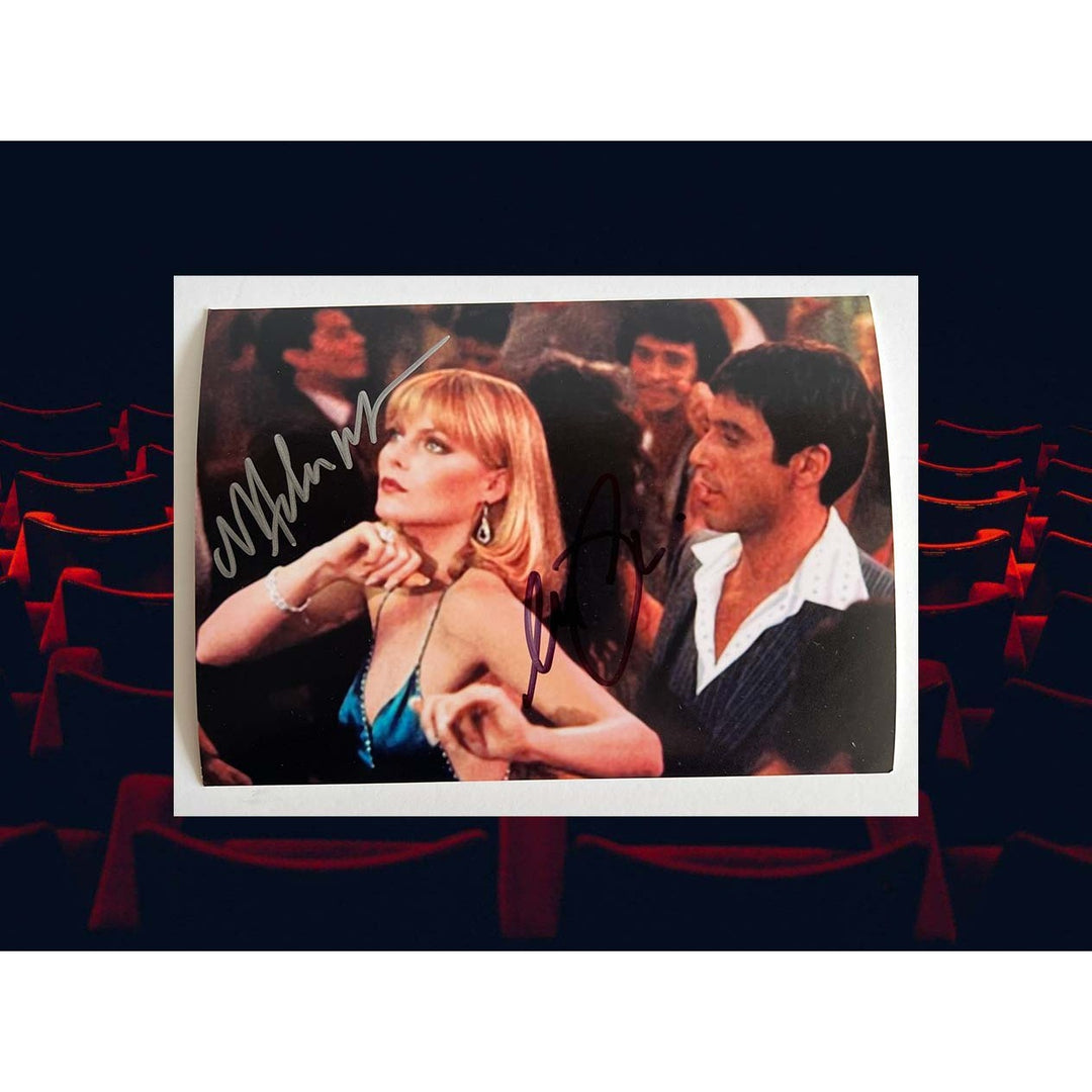 Al Pacino Tony Montana Scarface & Michelle Pfieffer 5x7 photo signed with proof