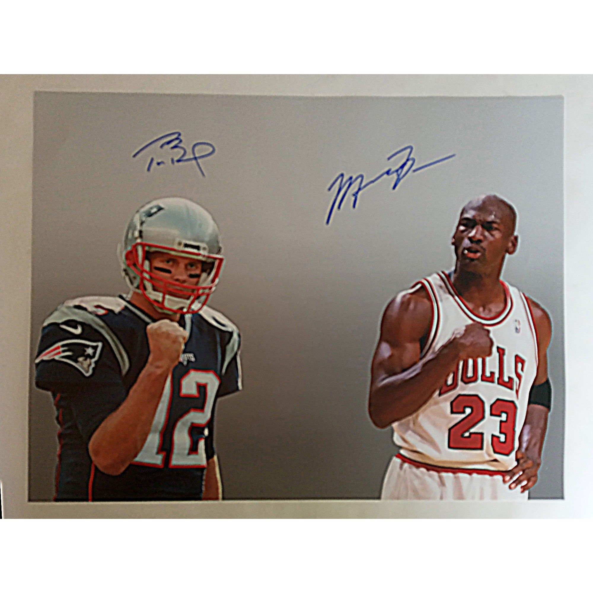 Michael Jordan and Tom Brady 16x20 signed with proof
