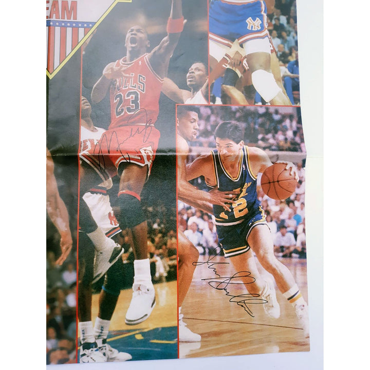 Dream Team Michael Jordan, Magic Johnson, Larry Bird 1992 USA Gold Medal winning basketball team poster