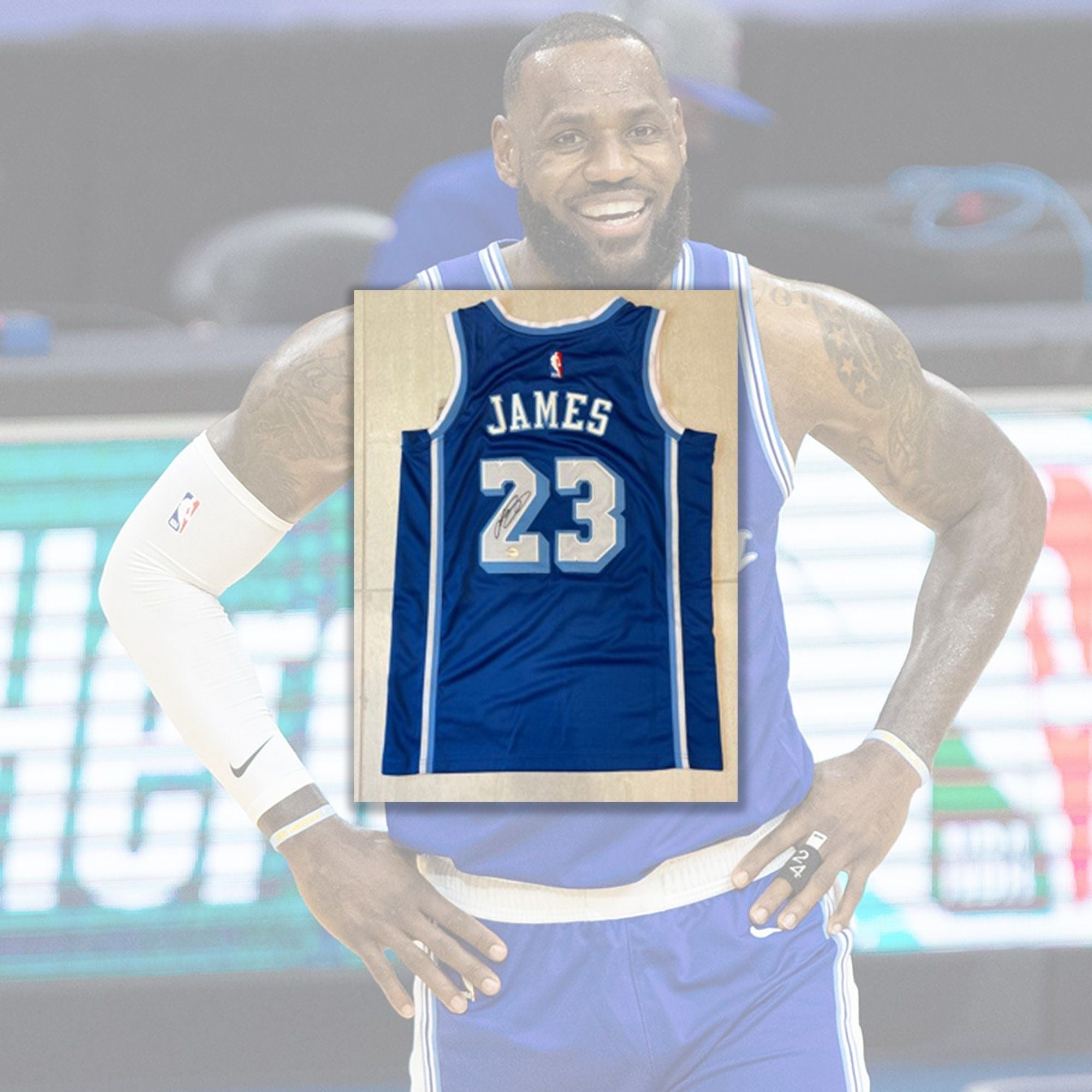 LeBron James jersey signed with proof