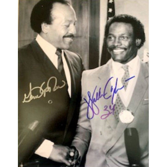 Gene Upshaw and Walter Payton 8 x 10 photo signed