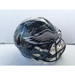 Load image into Gallery viewer, Philadelphia Eagles Jalen hurts AJ Brown Riddell speed replica full size helmet signed with proof free acrylic display case
