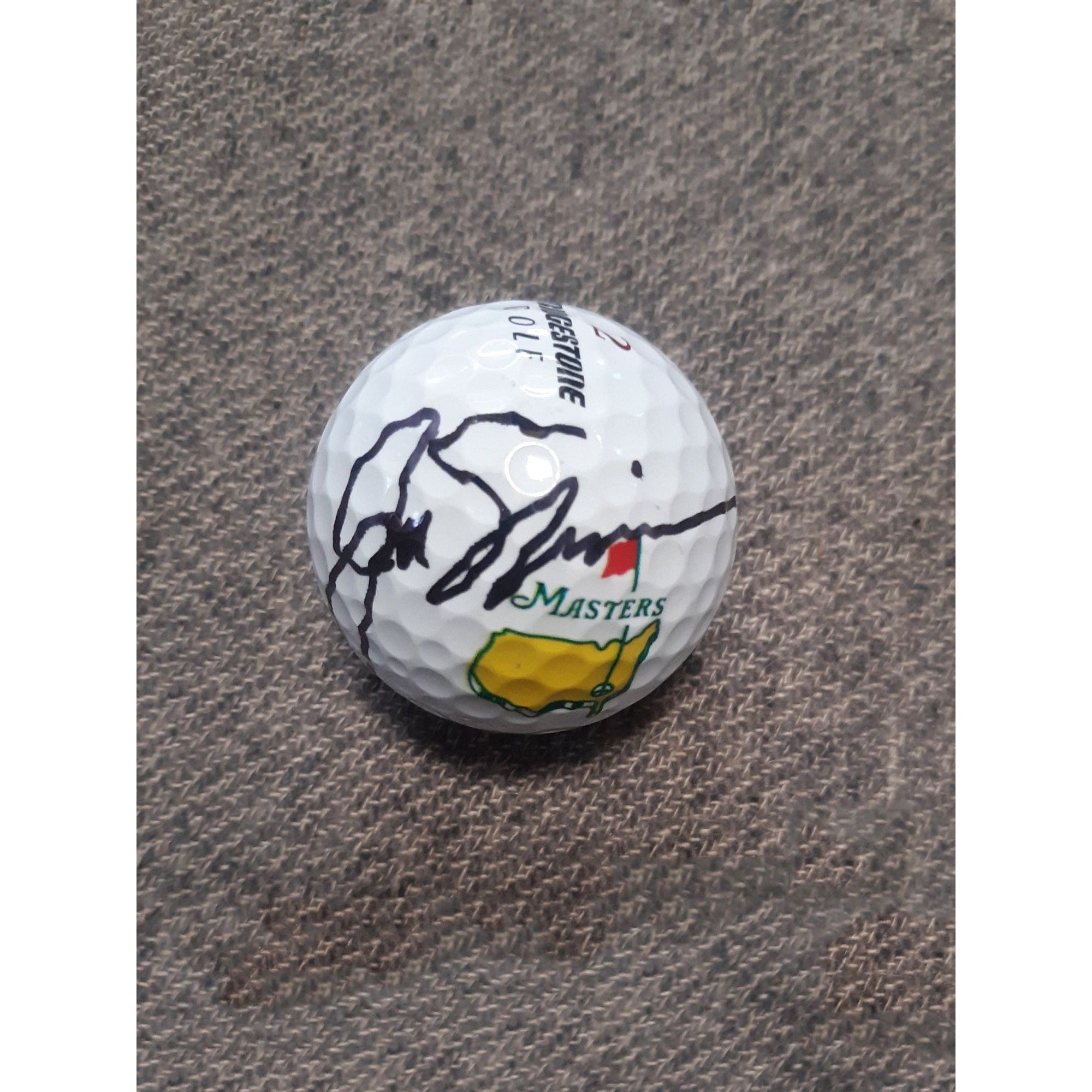 Jack Nicklaus Masters signed golf ball with proof & case