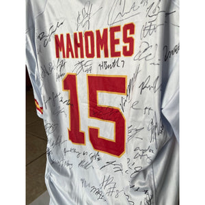 Kansas City Chiefs Patrick Mahomes replica jersey signed by Super 57 champs