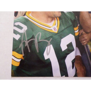 Aaron Rodgers and Drew Brees 8 by 10 signed photo with proof