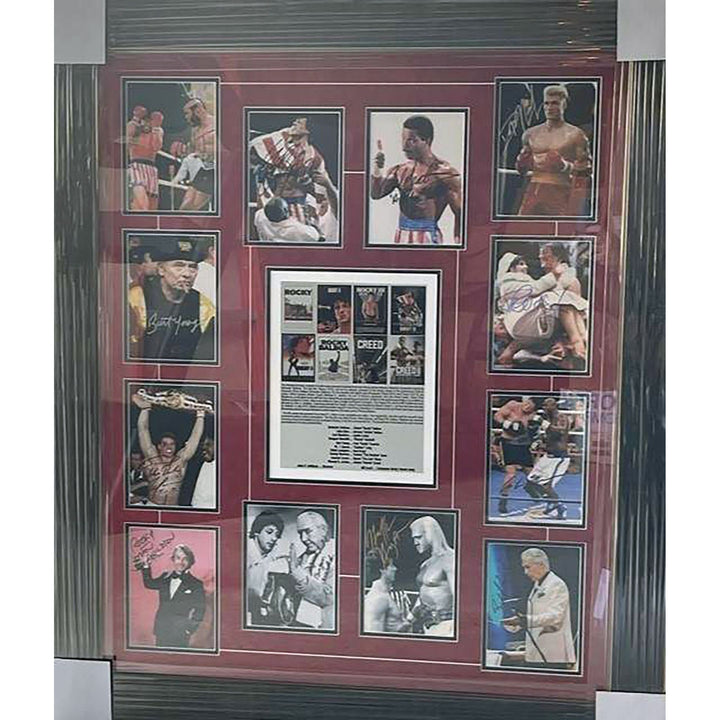 Sylvester Stallone, Burgess Meredith, Carl Weathers, Rocky signed and framed with proof - Awesome Artifacts 