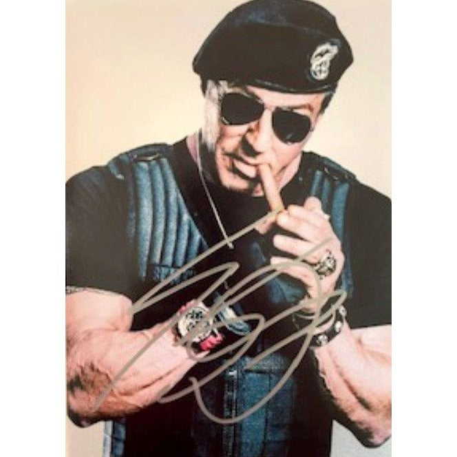 Sylvester Stallone The Expendables 5 x 7 photo signed with proof